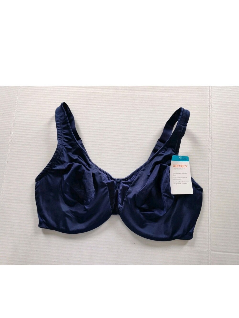 Warners Signature Support Cushioned Underwire Bra 40DDD Navy Blue #35002A